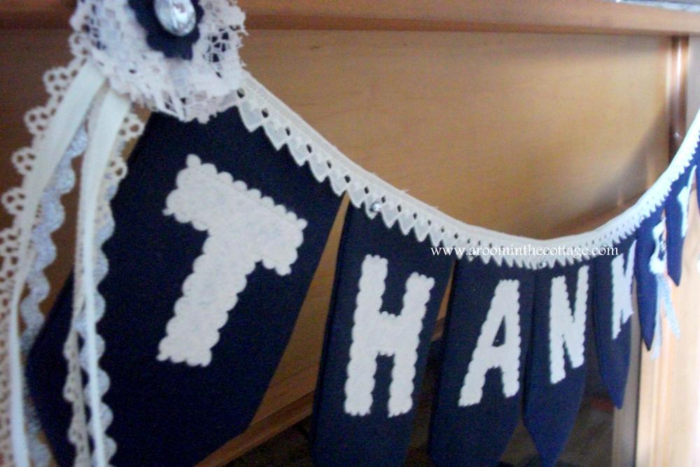 Thank you wedding banner Photo Prop Choice of Colours