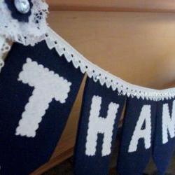 Thank you wedding banner Photo Prop Choice of Colours